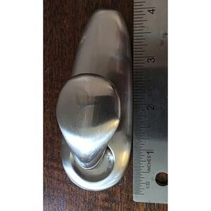 3M Large Brushed Nickel Metal Hook with 2 Adhesive Strips Holds 5lb